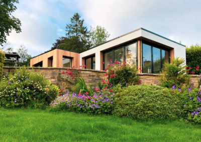 living annexe in landscaped garden setting