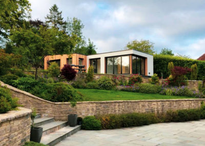 living annexe in landscaped garden setting