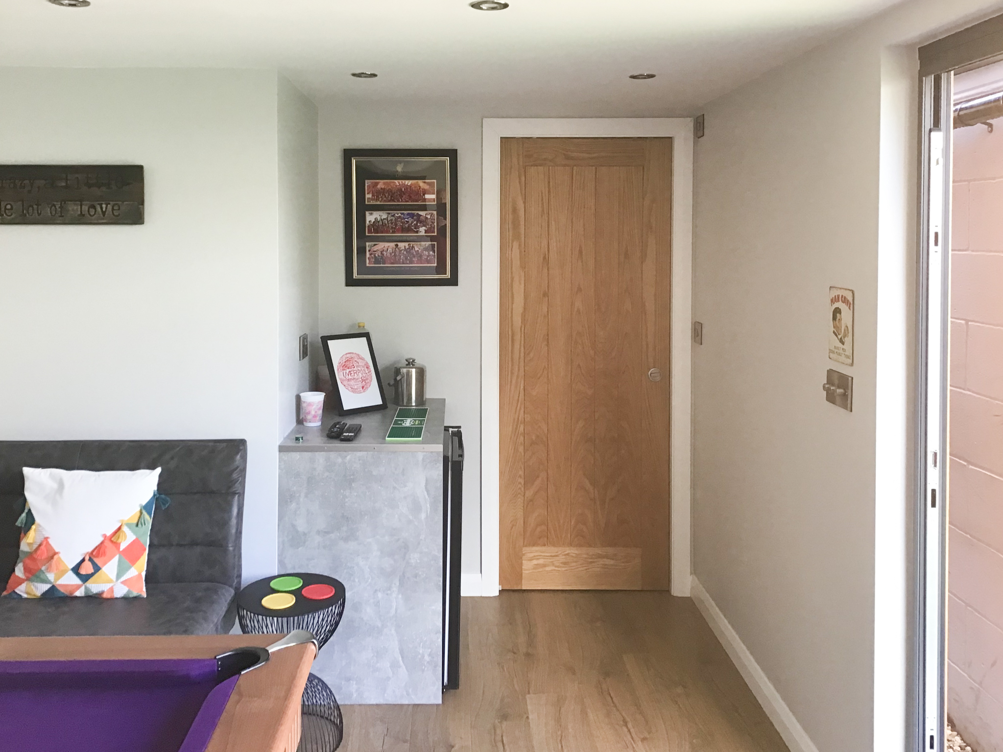 garden room man cave interior